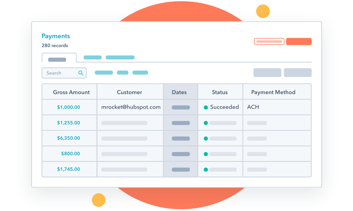 recurring ach automatic payments now through hubspot screencap