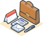 weekly homework png suitcase and notes