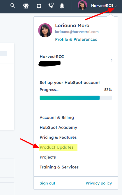 how to find hubspot product updates