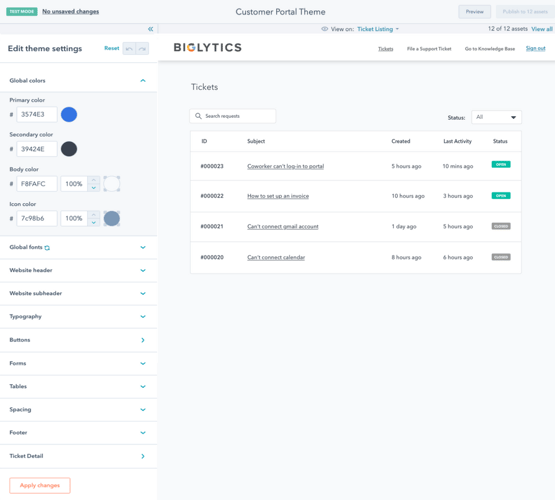 hubspot update new customer portals for service