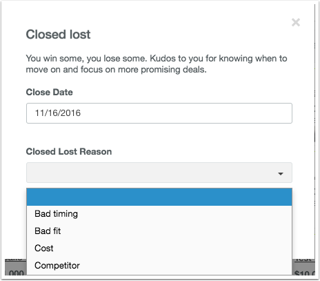 hubspot closed lost reasons