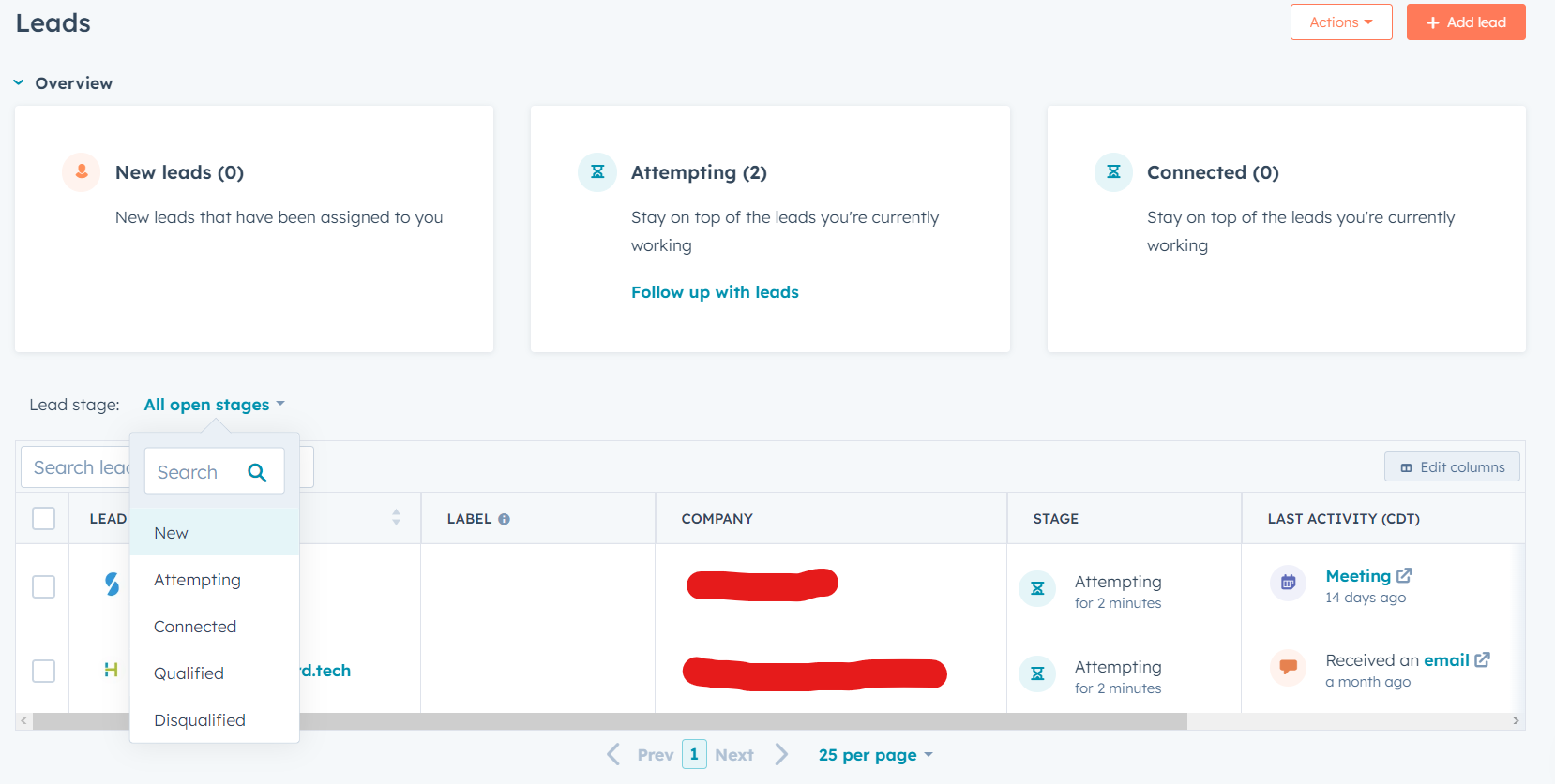 hubspot prospecting tool pipeline view