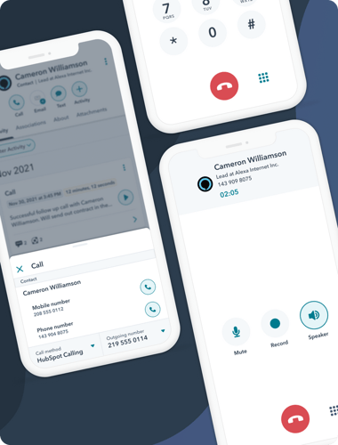 call through mobile hubspot