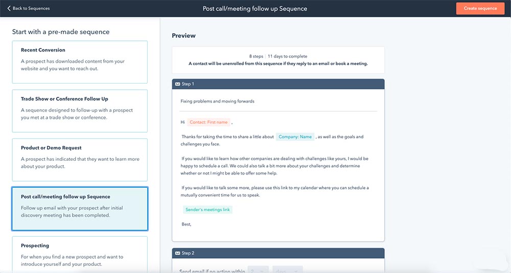 HubSpot Sequences